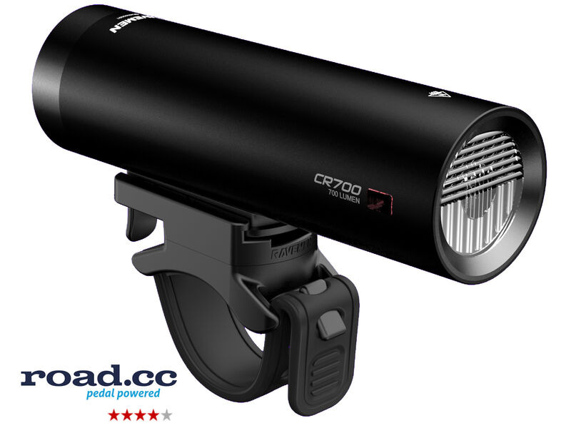 Ravemen CR700 USB Rechargeable DuaLens Front Light with Remote in Matt/Gloss Black (700 Lumens) click to zoom image