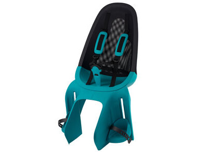 Qibbel Air Rear Child Seat Pannier Rack Mounted in Black/Turquoise