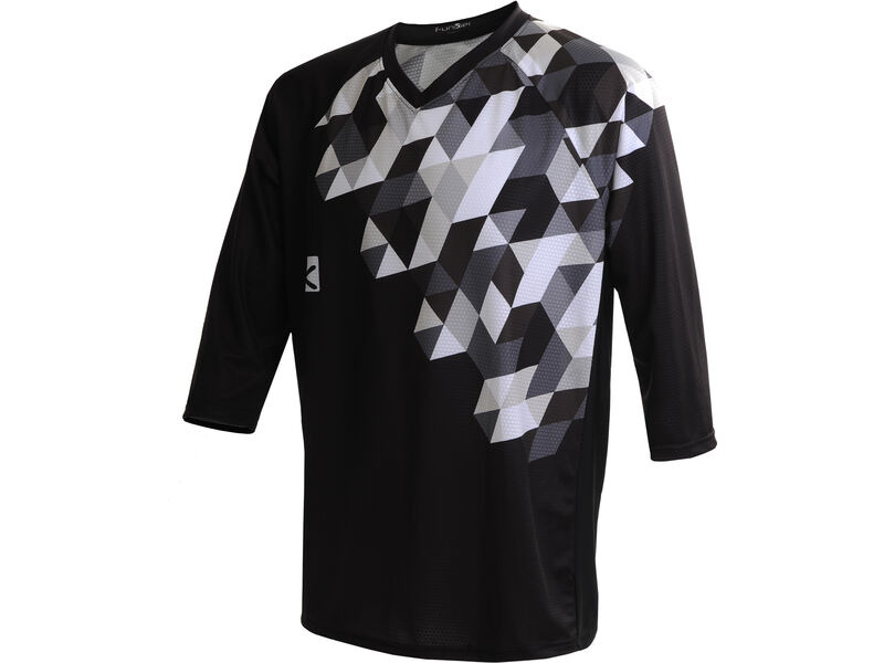 Funkier Flow-MTB Enduro 3/4 Jersey in Black/White click to zoom image