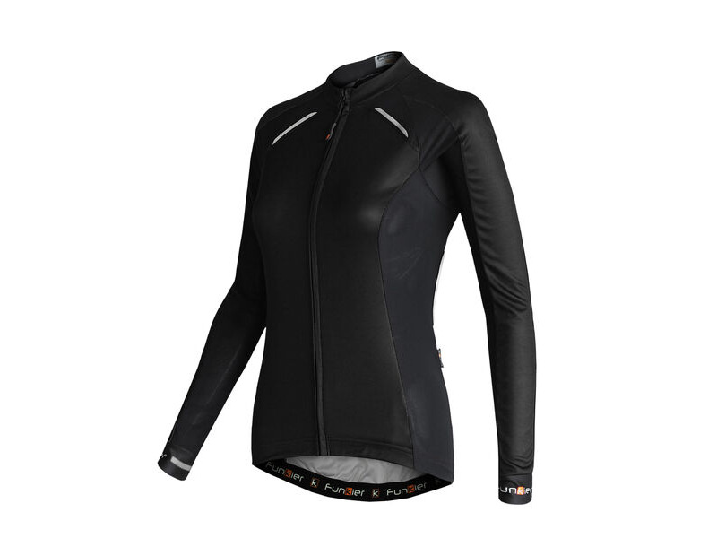 Funkier Odessa Ladies Summer Long Sleeve Jersey in Black click to zoom image