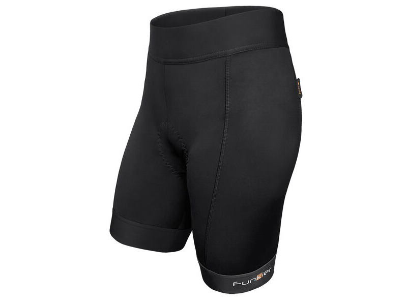 Funkier Ridesse II Ladies 8 Panel Shorts in Black click to zoom image