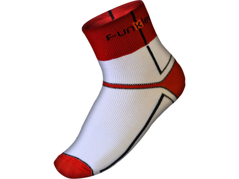 Funkier Lorca SK-44 Winter Thermo-lite Socks in White/Red click to zoom image